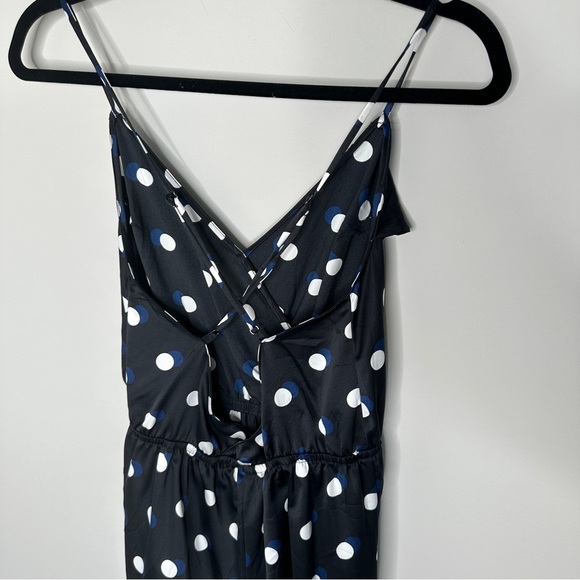 New Victoria’s Secret Black‎ Polka Dot Wide Leg Jumpsuit Size Small  Lounge Sexy - Picture 9 of 11
